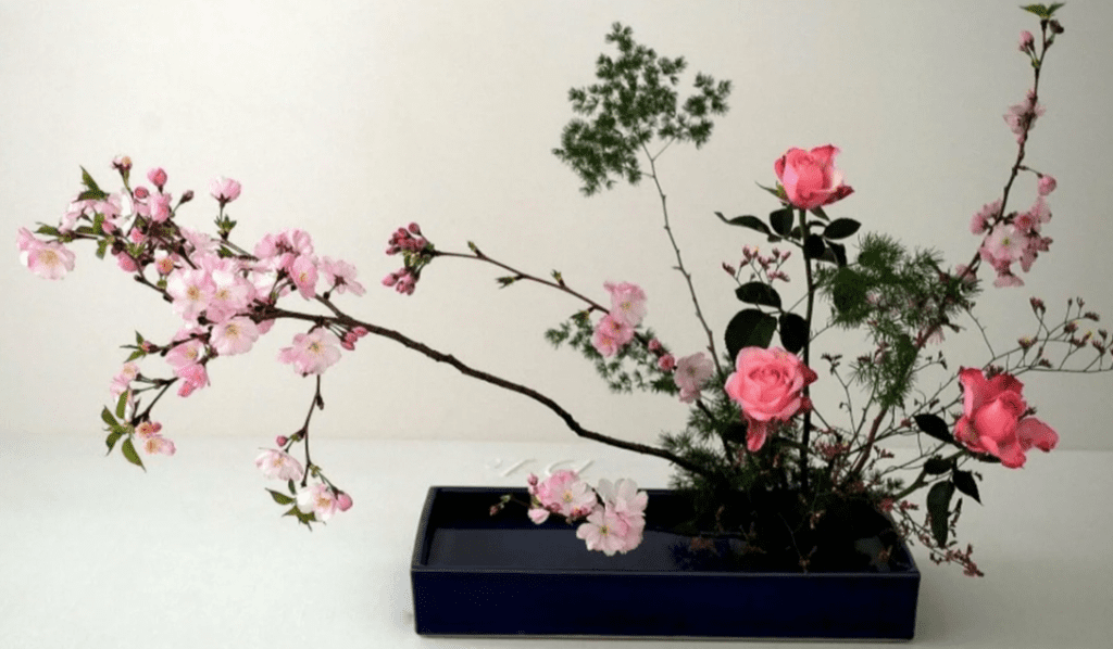 ikebana floreciente